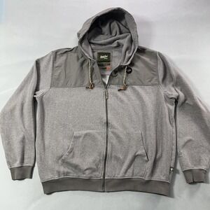 Howler Bros Hoodie‎ Mens 2XL Gray Full Zip Nylon Yoke Patch Sweatshirt Outdoors